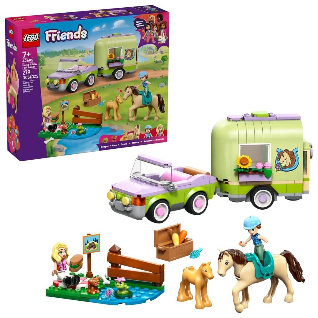LEGO Friends 42695 - Hestetrailer med hoppe og føl (279 dele) billede