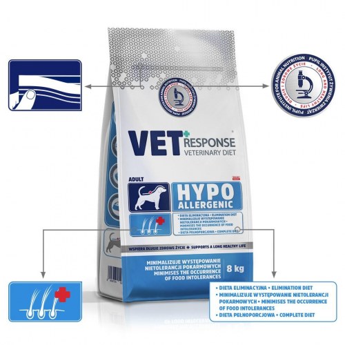 Vet Response Hypoallergenic – tørfoder til hund, 8 kg