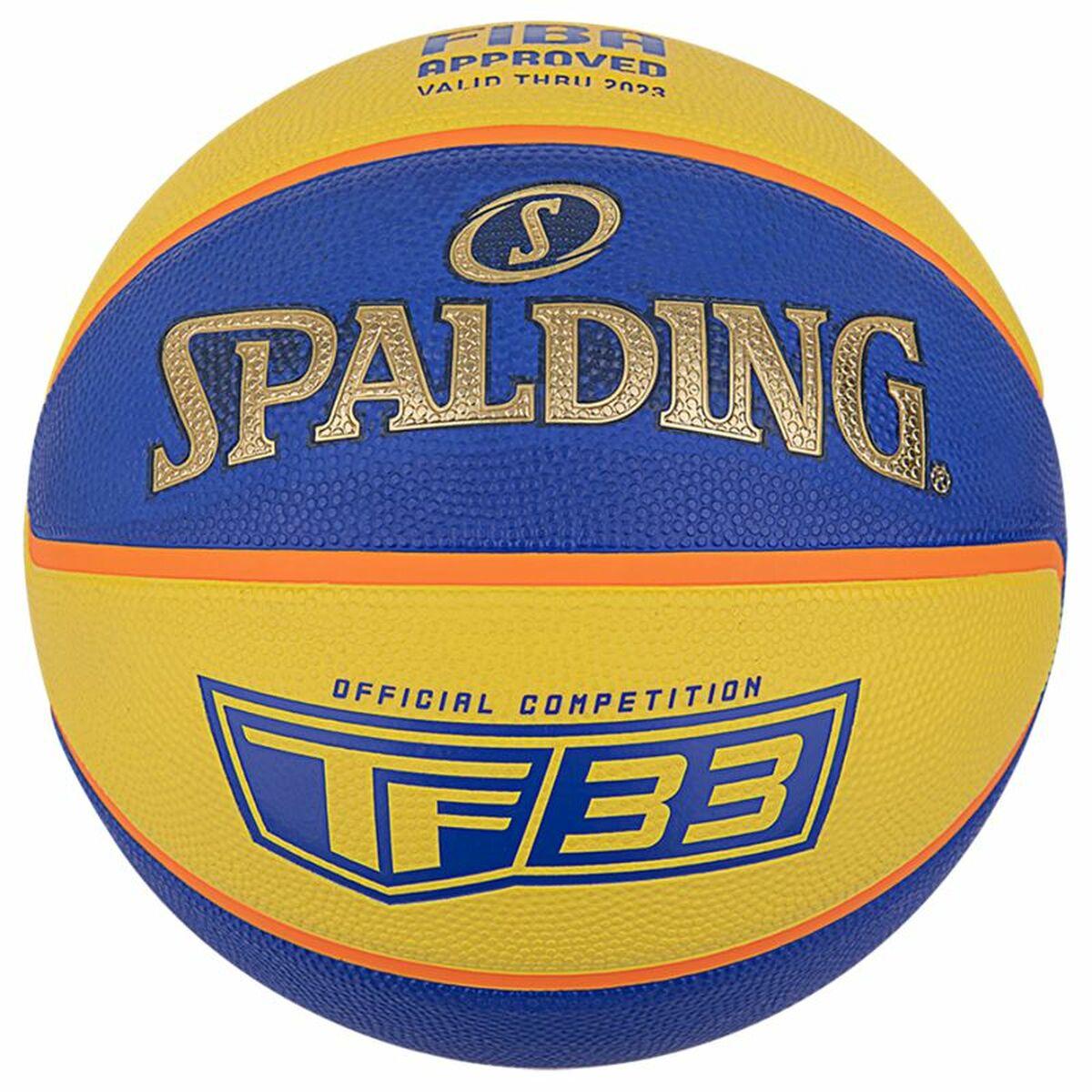 Spalding TF33 basketball - blå/gul