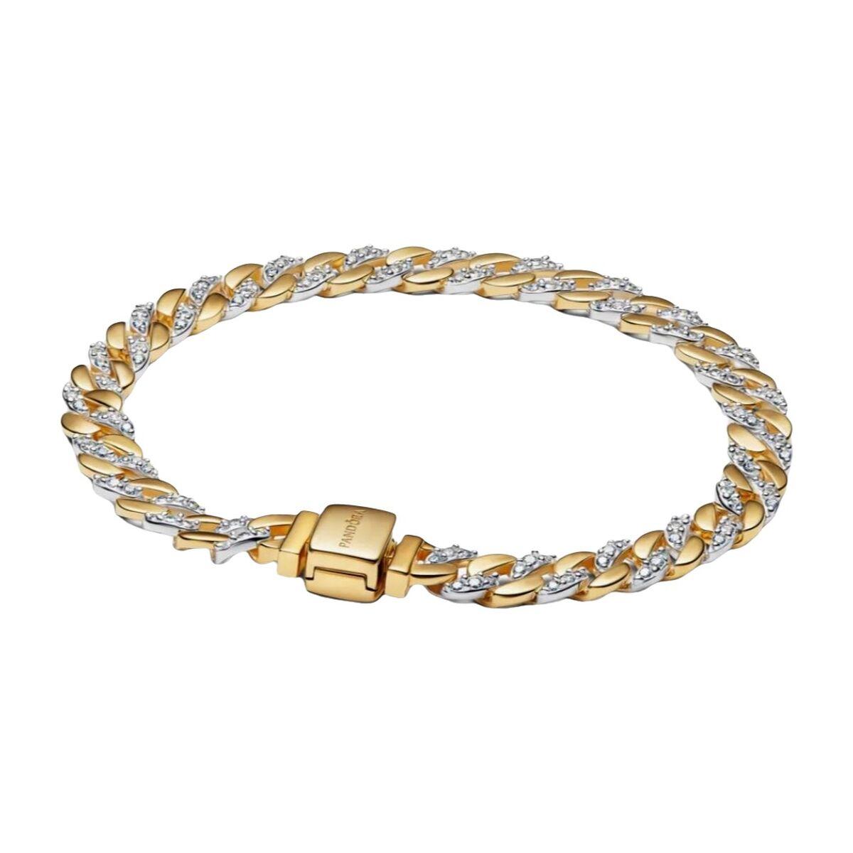 Pandora armbånd 564229C01-18 - damearmbånd 18 cm, guldfarvet/sterling sølv med zirkoner
