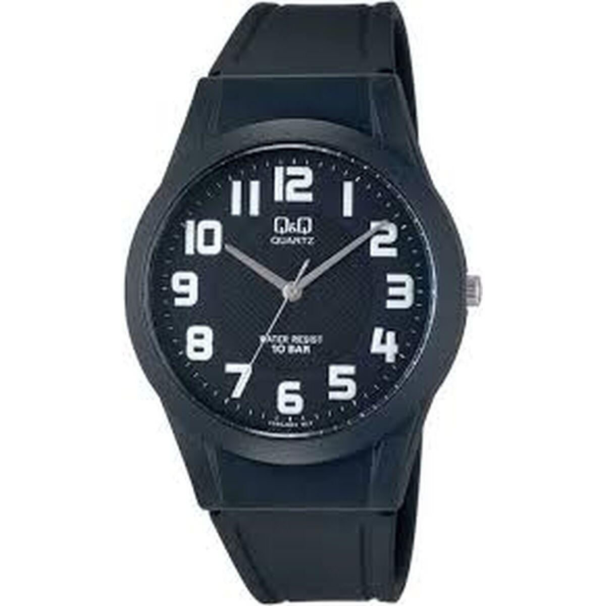 Q&Q ONLY TIME GENT herreur - sort, Ø 40 mm, 10 atm