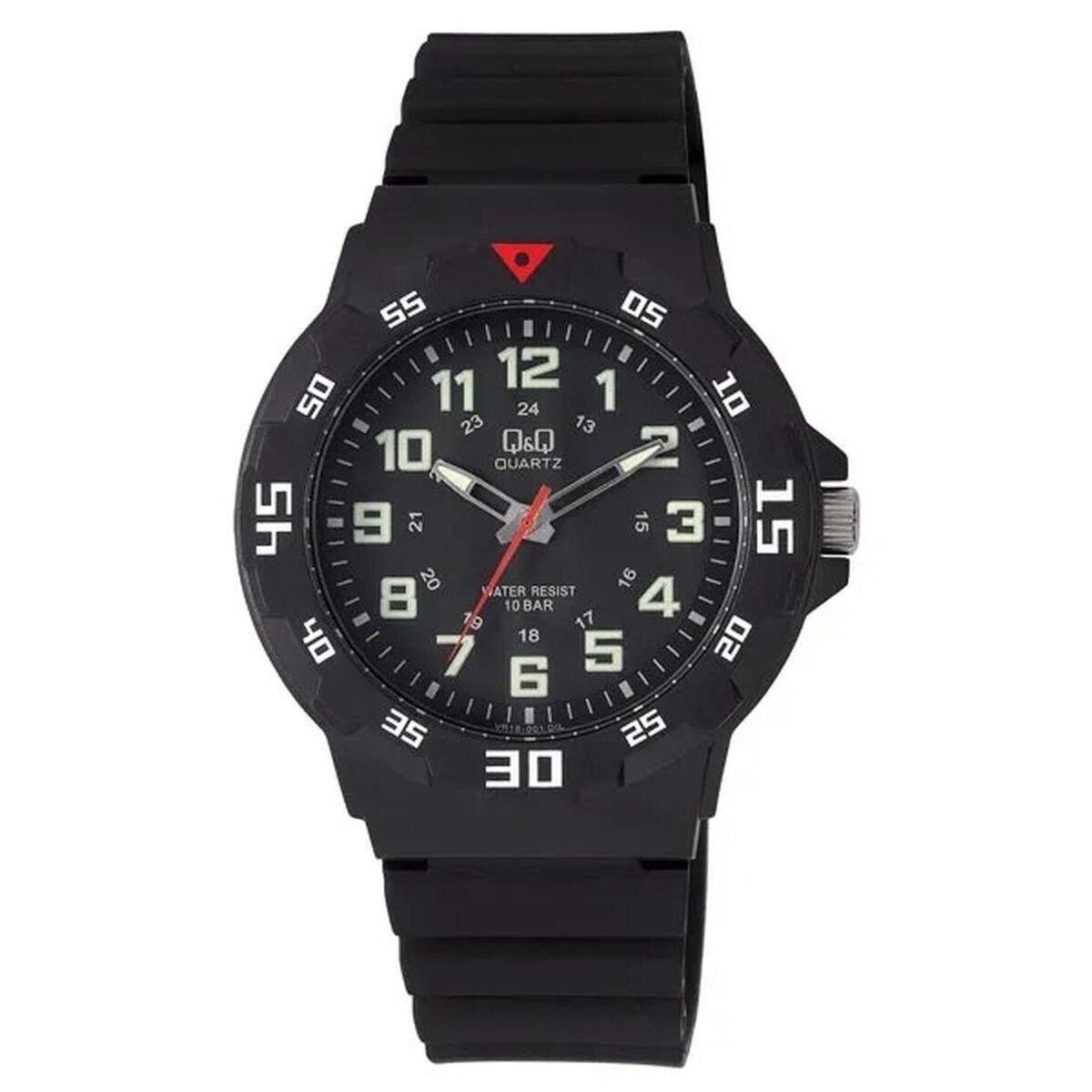Q&Q DIVER - herreur til mænd, kvarts, Ø 40 mm - sort
