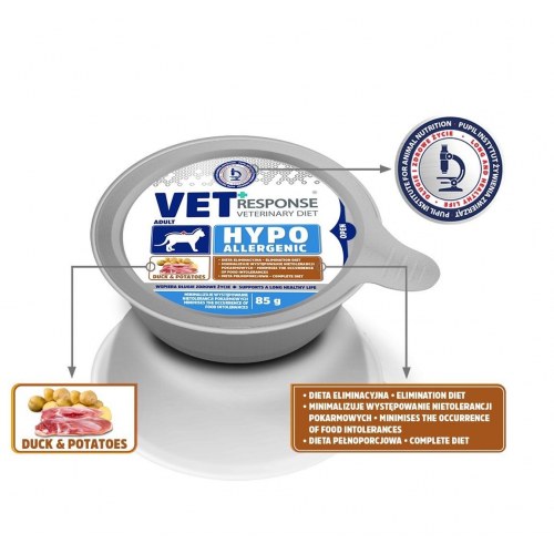 Vet Response Hypoallergenic And - vådfoder til kat, 85 g