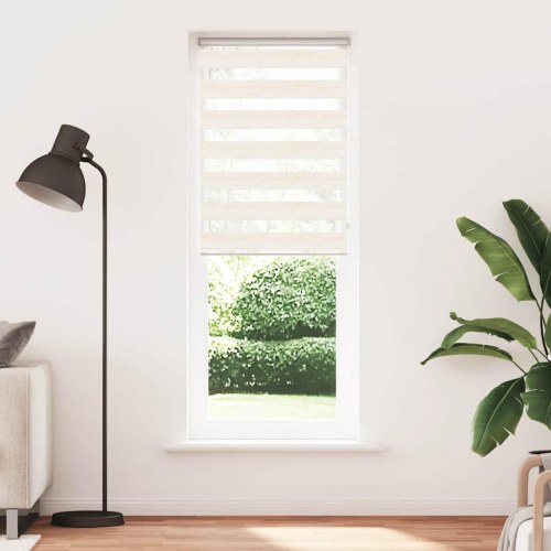 Zebragardin marmorbeige 90×230 cm - stofbredde 85,9 cm, polyester