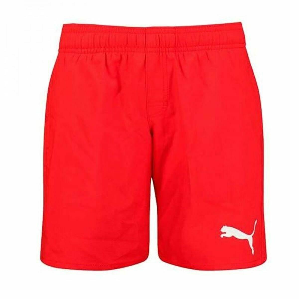 Puma Swim badebukser - Medium Length, rød (drenge 7-8 år)