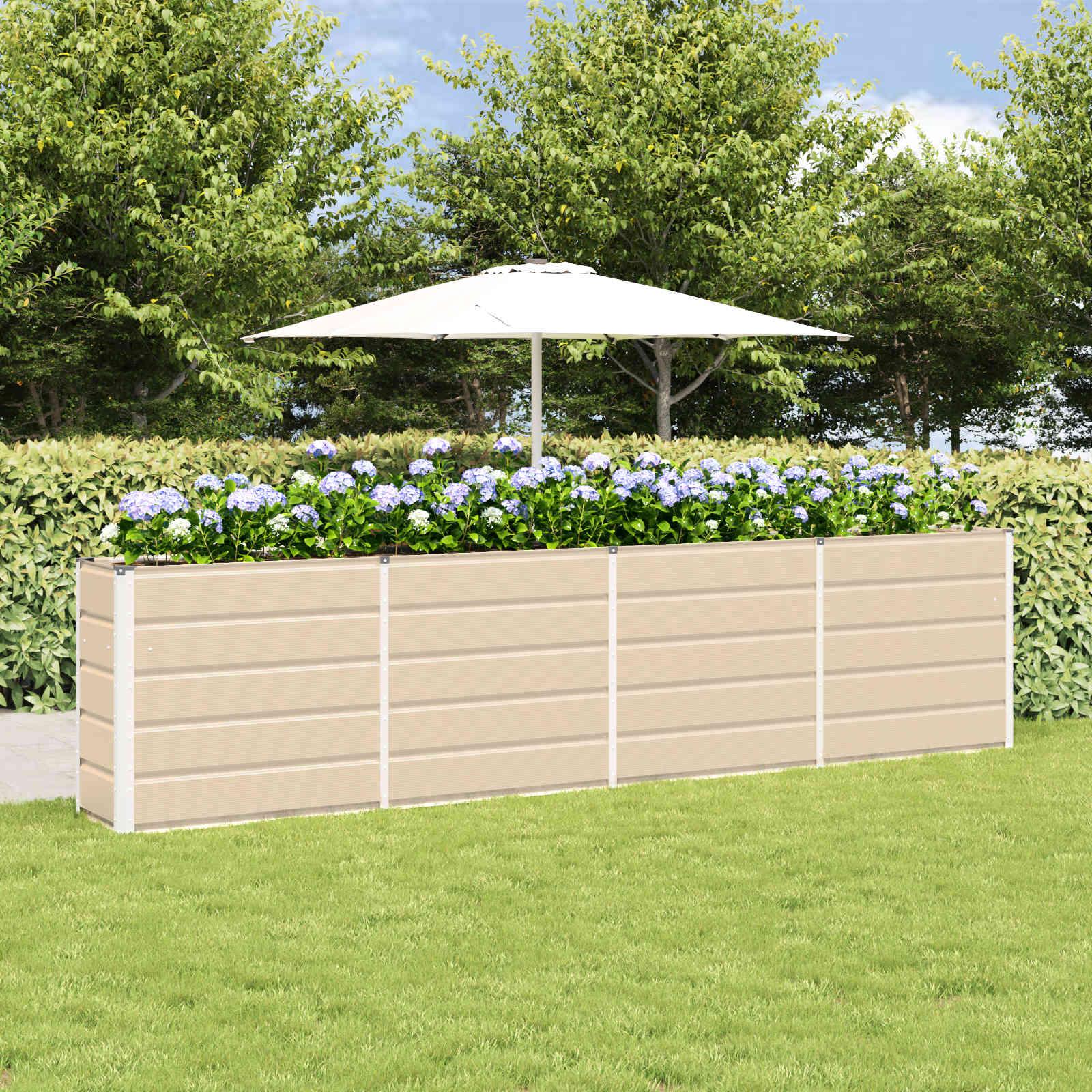 Plantekasse Elfenben 160 x 40 x 75 cm Stål