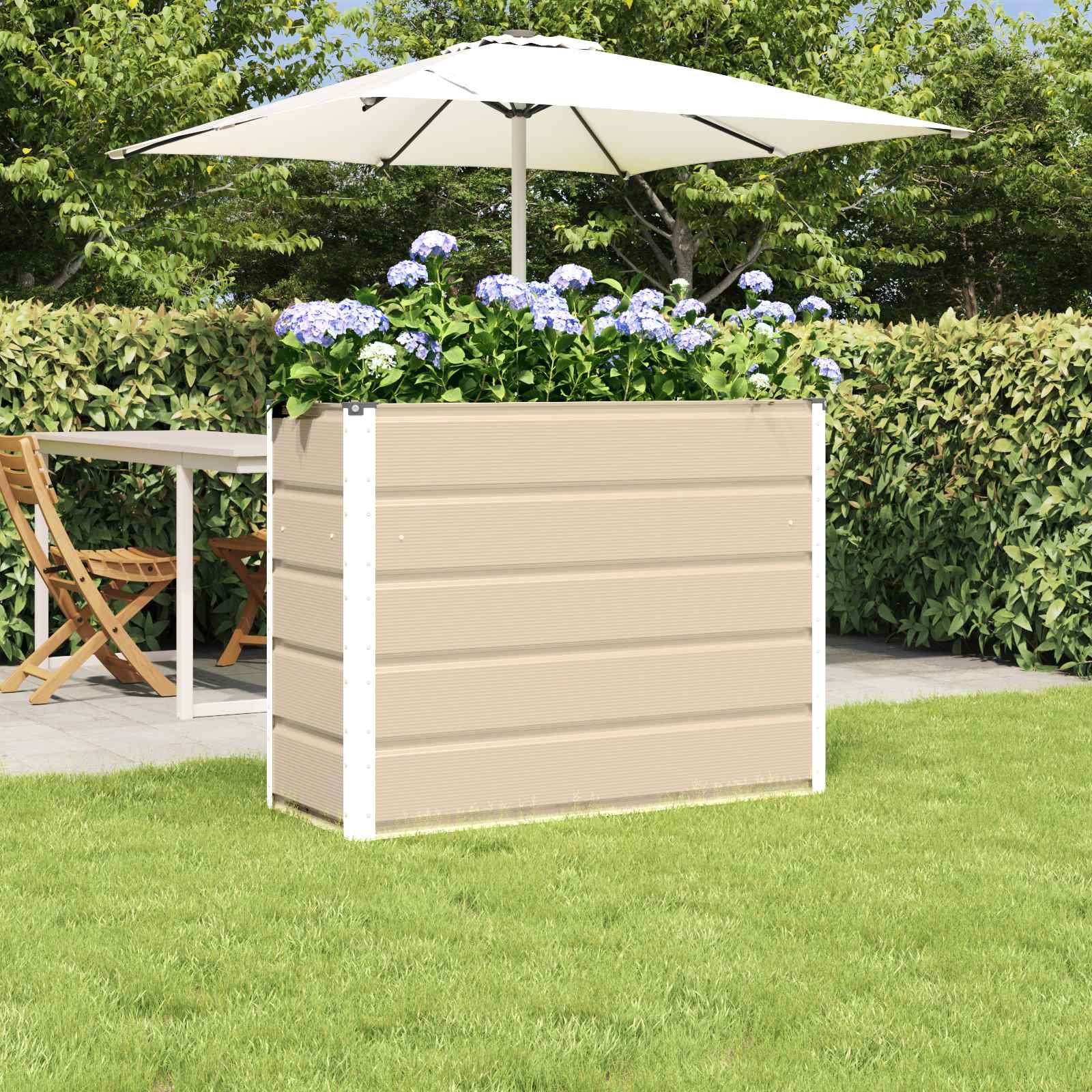Plantekasse Elfenben 100 x 40 x 75 cm Stål