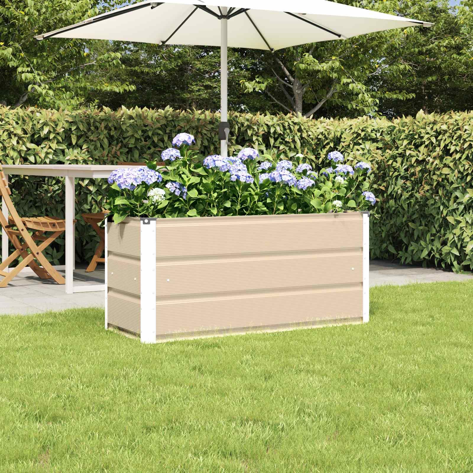 Plantekasse Elfenben 100 x 40 x 45 cm Stål
