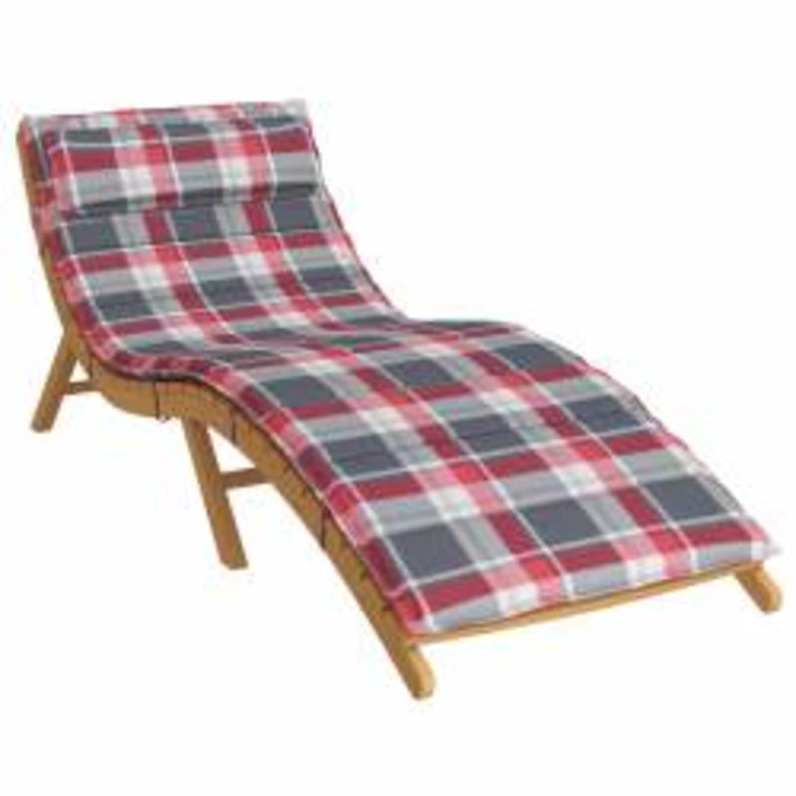 Solseng Pude Plaid Rød og grå 178 x 60 x 4 cm Oxford stof