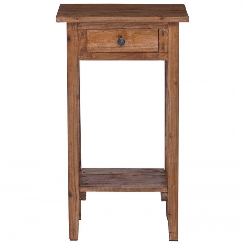 Planteholder med skuffe Brun 34 x 25 x 52 cm Mahogni Træ