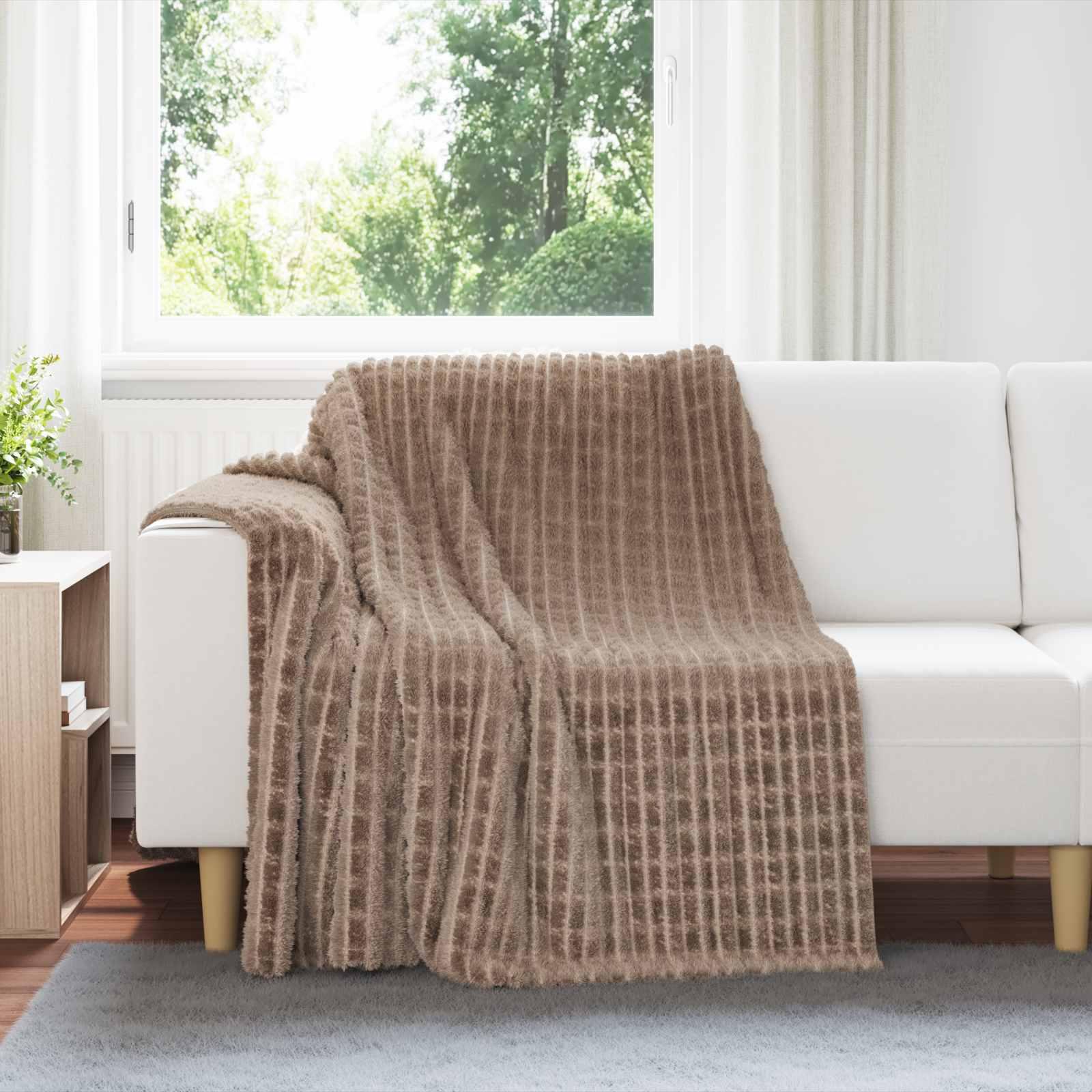 Kastetæpper 6 stk Camel 200 x 150 cm Fleece