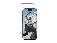 PanzerGlass SAFE. skærmbeskytter til iPhone 16 Pro/17 - sort ramme, Ultra-Wide Fit