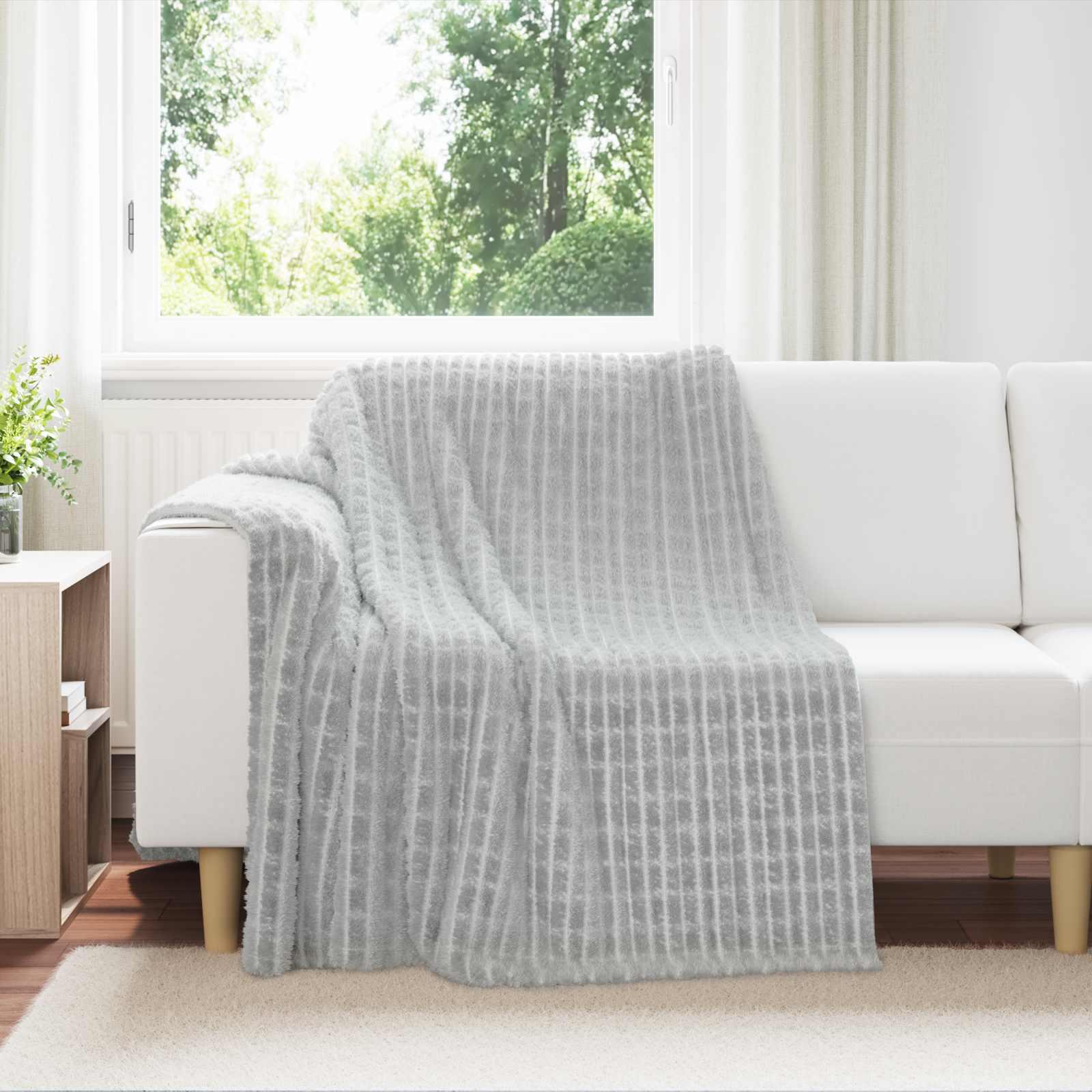Throw tæppe Grå 200 x 150 cm Fleece