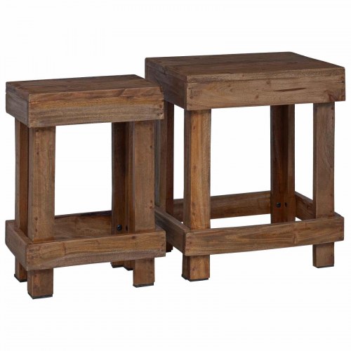 Planteholder 2 stk Brun 70 x 11 x 27 cm Mahogni Træ