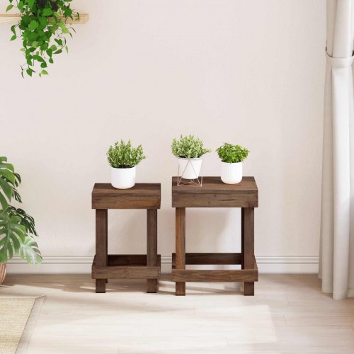 Planteholder 2 stk Brun 70 x 11 x 27 cm Mahogni Træ