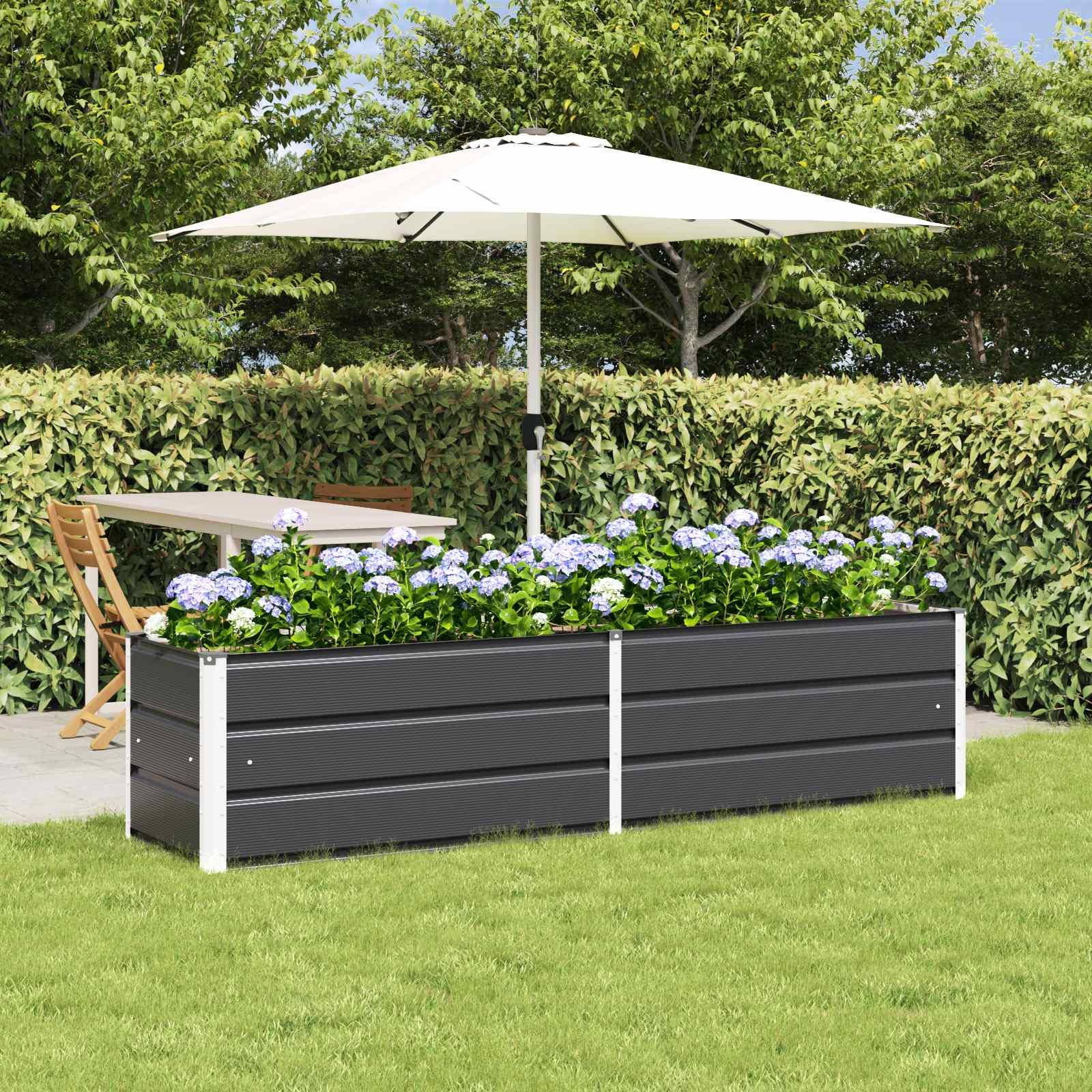 Plantekasse Antracit 480 x 50 x 45 cm Galvaniseret stål