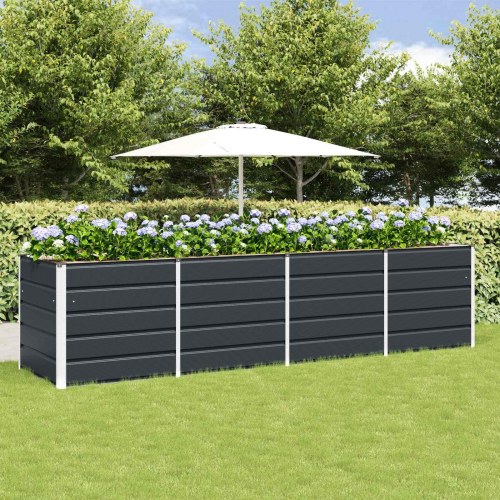 Plantekasse Antracit 240 x 80 x 75 cm Stål