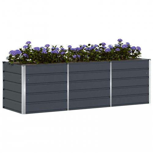 Plantekasse Antracit 240 x 80 x 75 cm Stål