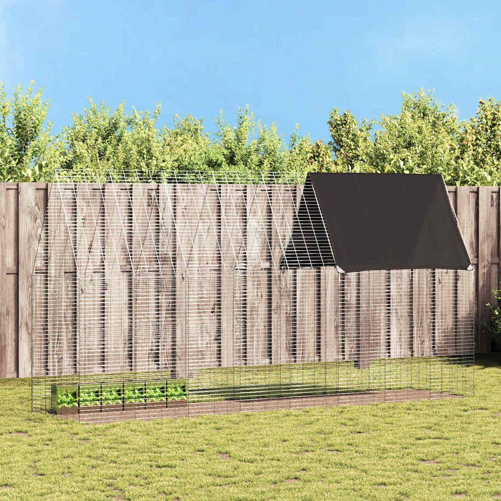 Kanin Bur Sølv 400 x 100 x 210 cm Galvaniseret stål