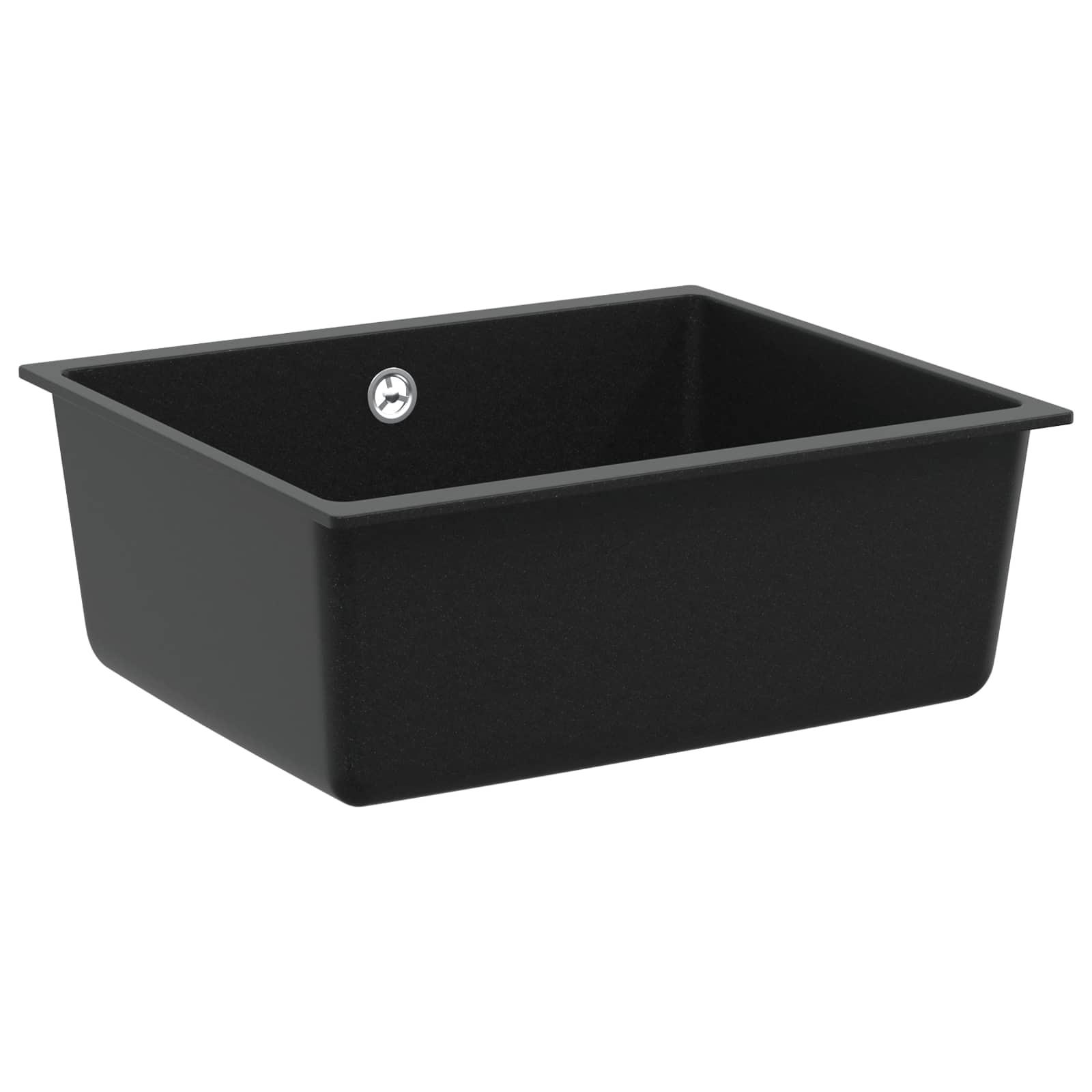 Vask Sort 530 x 460 mm 80% Kvarts og 20% Resin