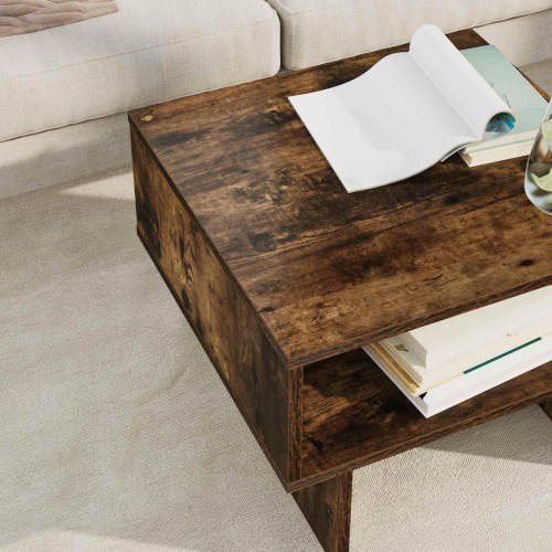 Sofabord Røget eg 48 x 46 x 35 cm Konstrueret træ