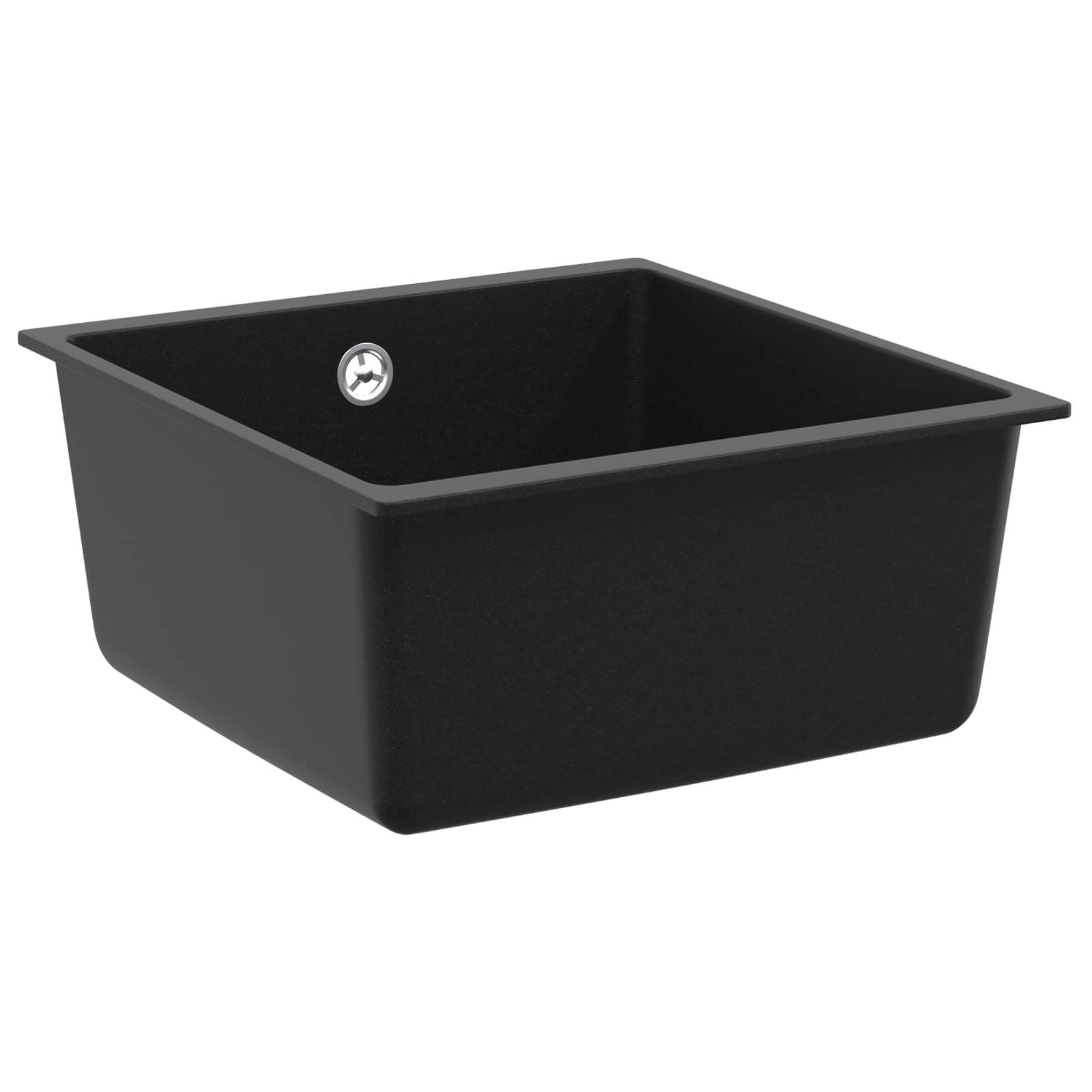 Vask Sort 430 x 460 mm 80% Kvarts og 20% Resin
