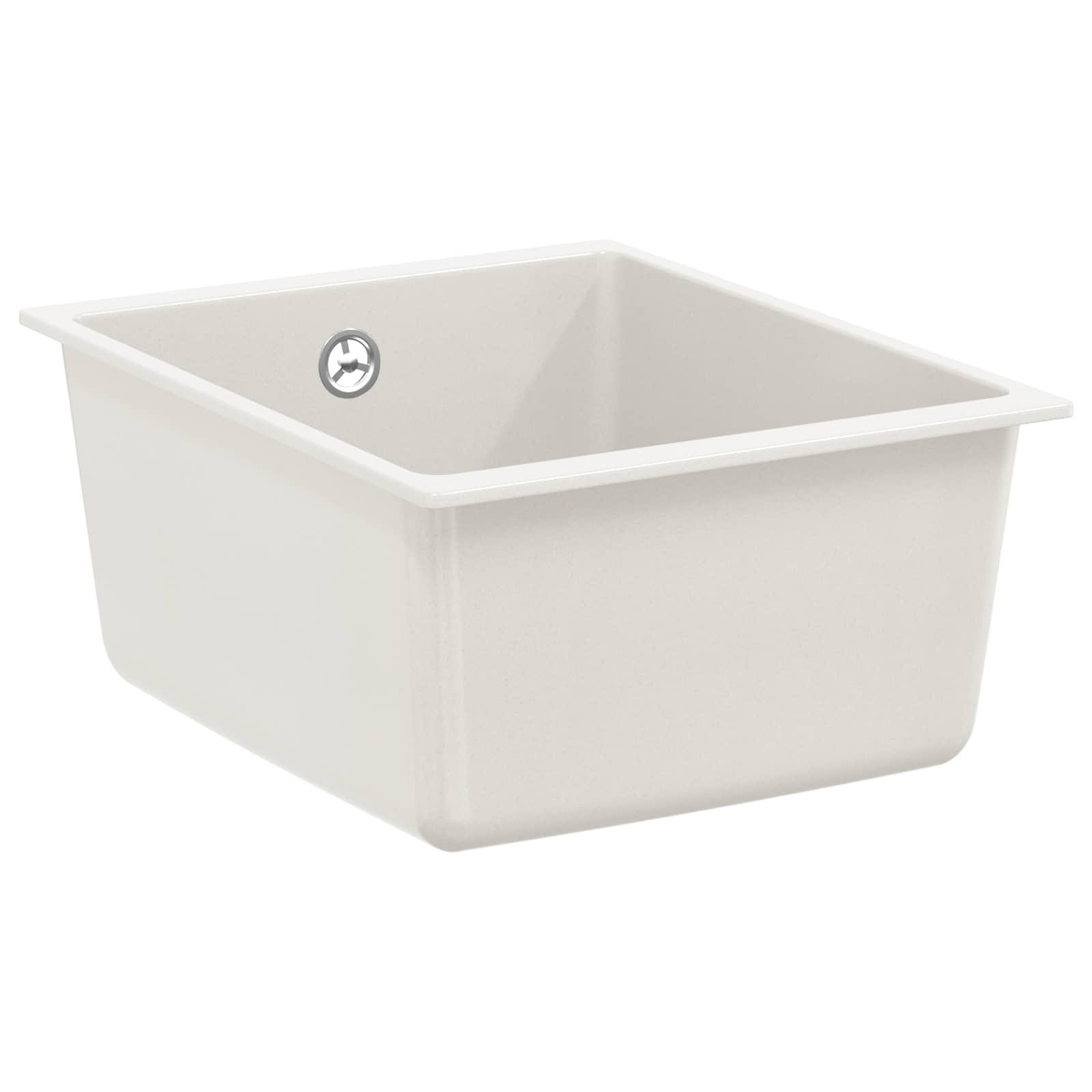 Vask Hvid 370 x 460 mm 80% Kvarts og 20% Resin