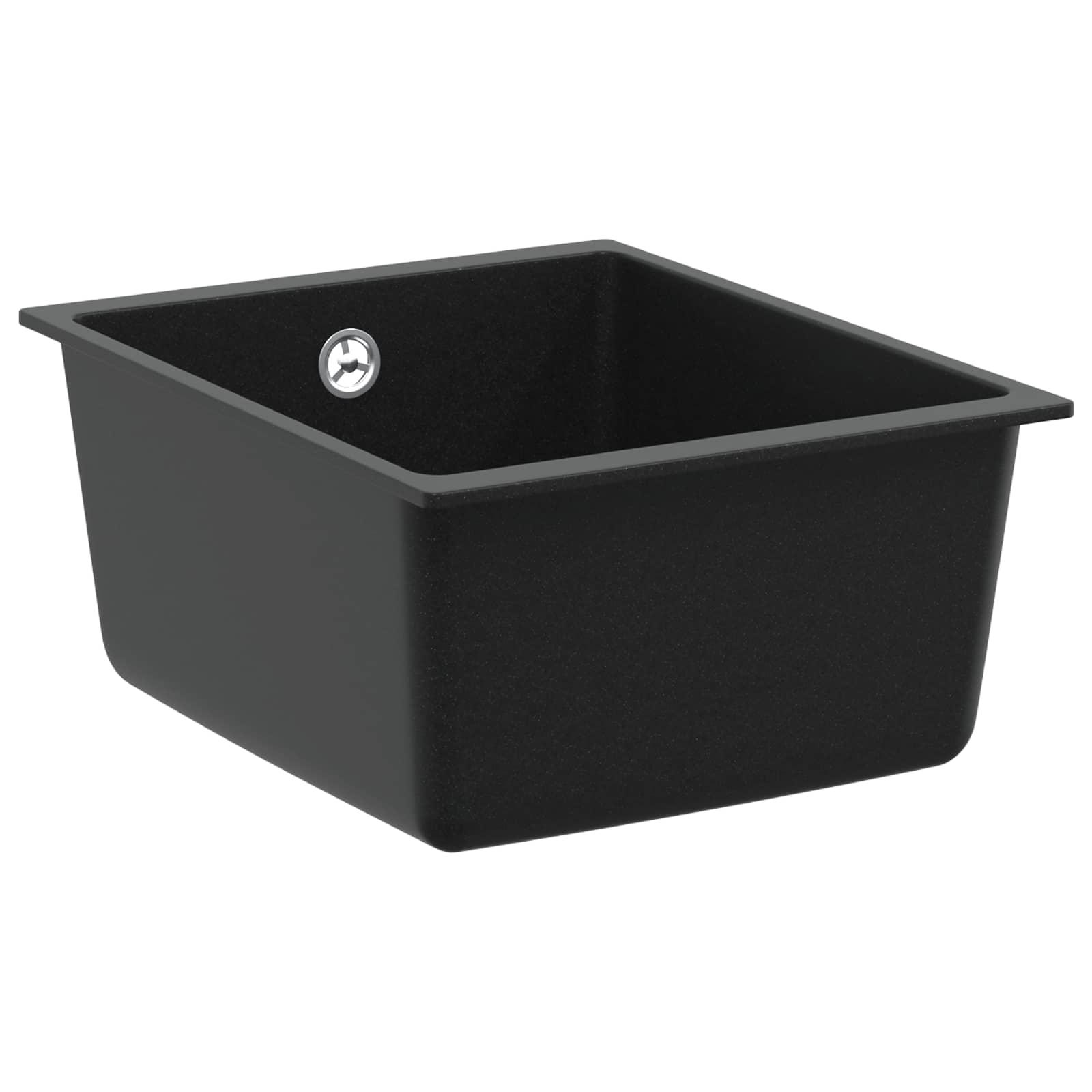 Vask Sort 370 x 460 mm 80% Kvarts og 20% Resin