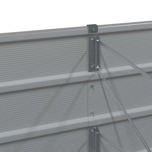 Plantekasse Lysegrå 240 x 40 x 45 cm Stål