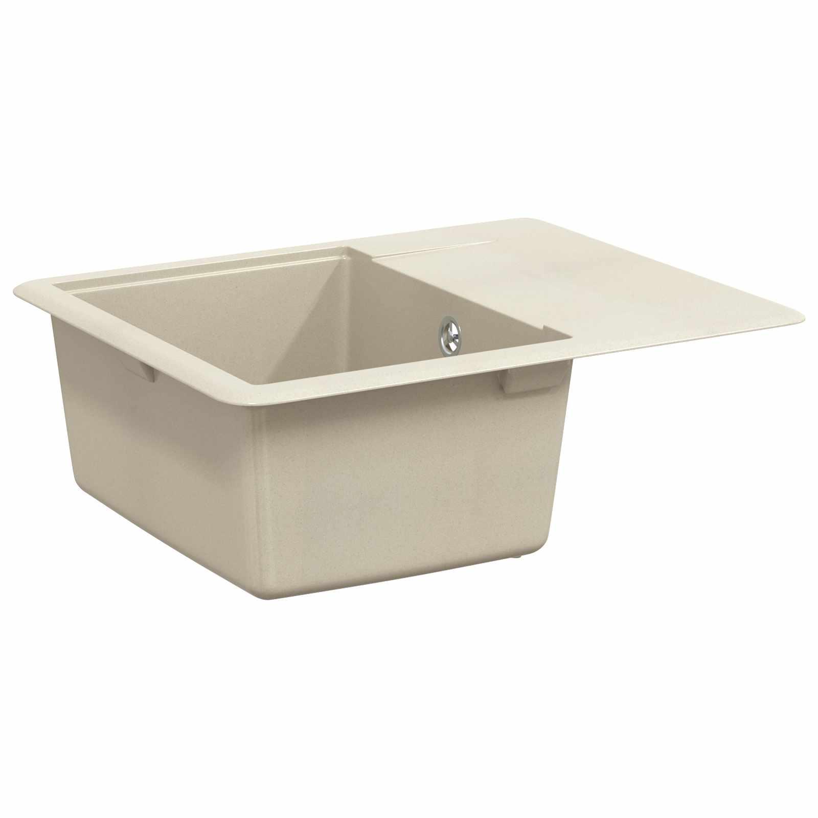 Vask Beige 560 x 460 mm 80% Kvarts og 20% Resin