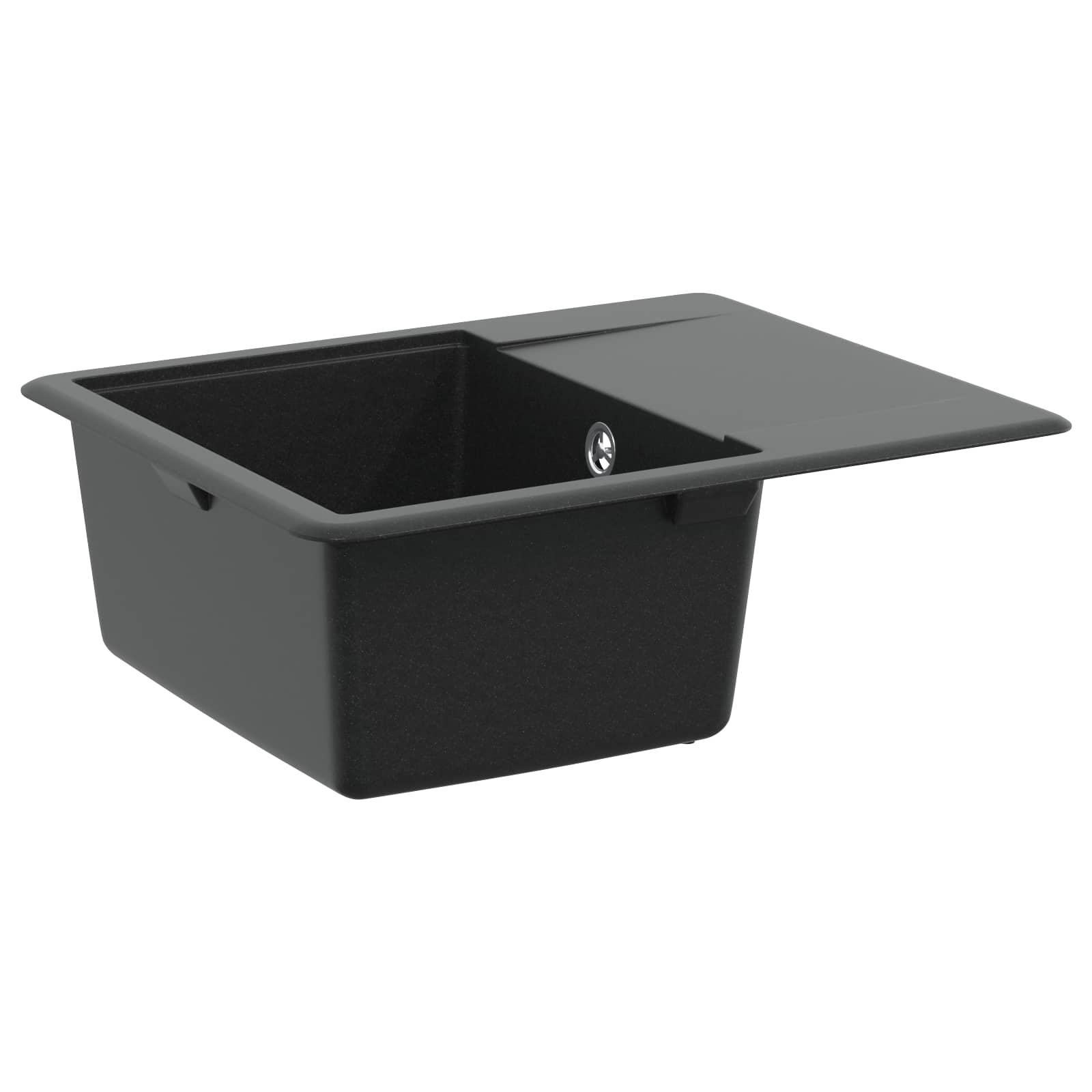 Vask Sort 560 x 460 mm 80% Kvarts og 20% Resin