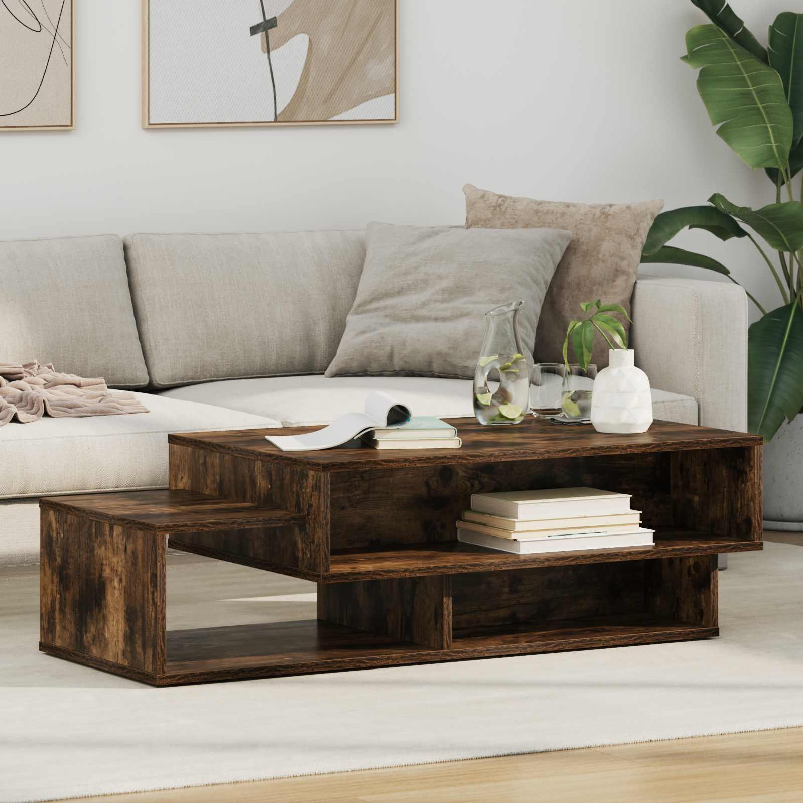 Sofabord Røget eg 105 x 50 x 32,5 cm Konstrueret træ