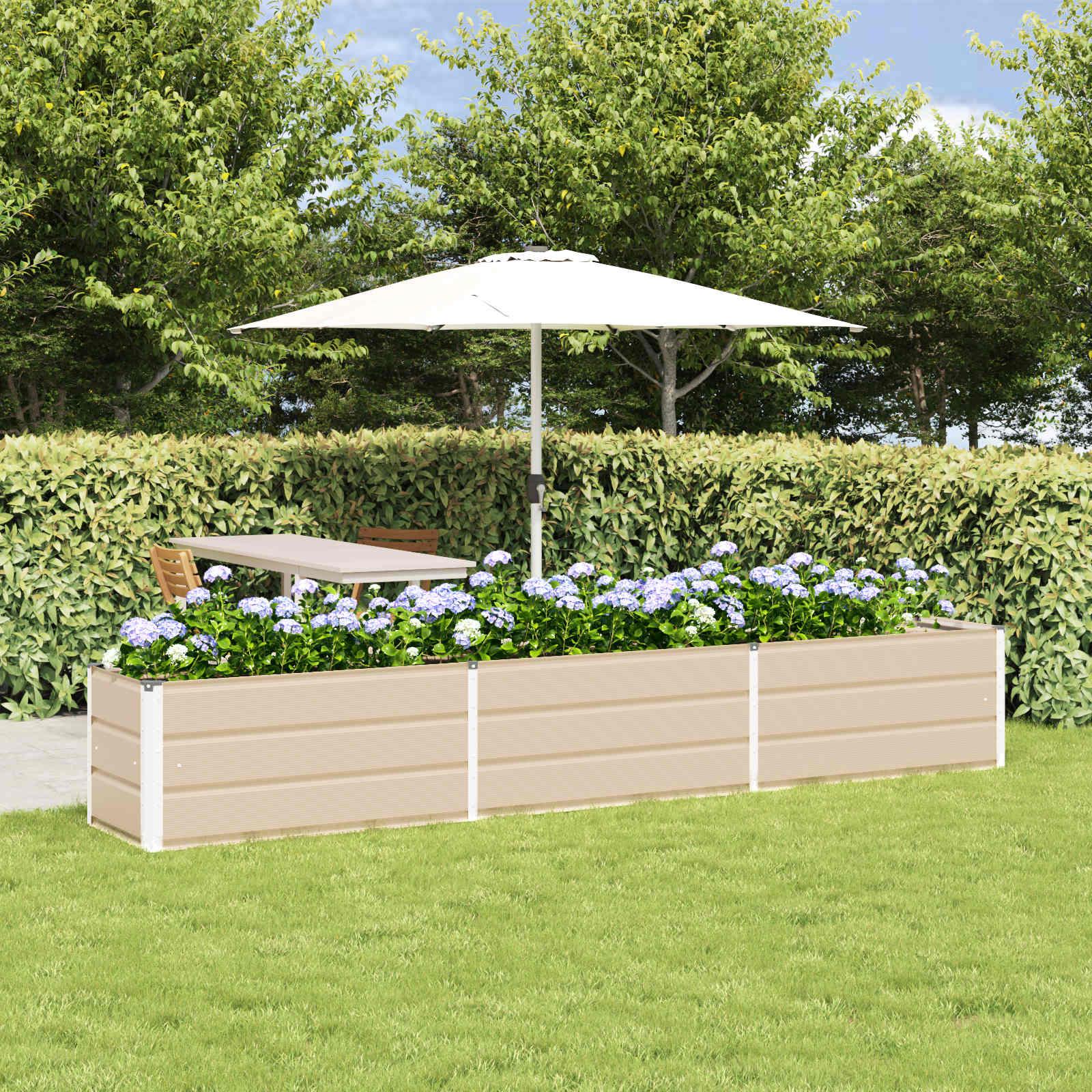 Plantekasse Elfenben 480 x 50 x 45 cm Galvaniseret stål