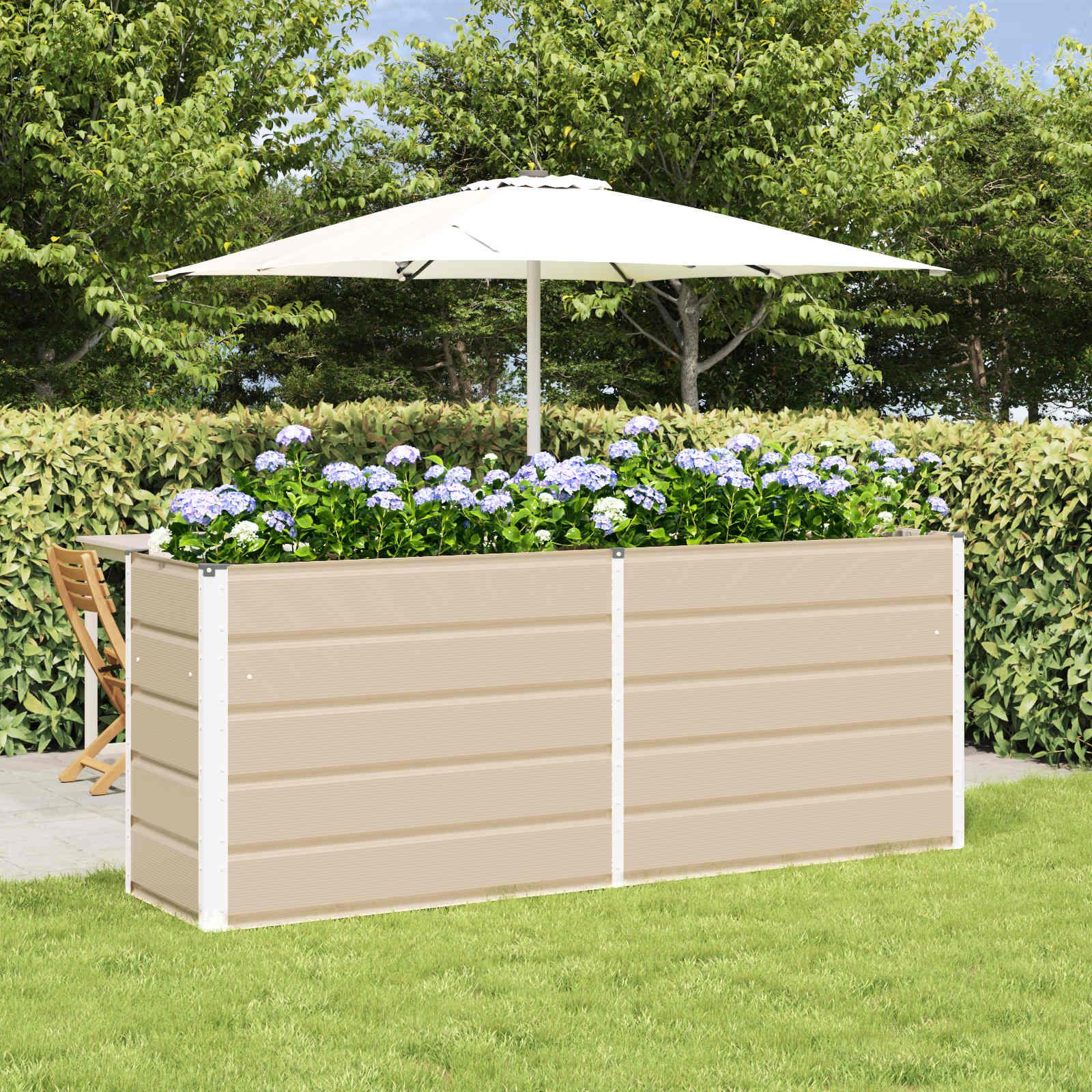 Plantekasse Elfenben 480 x 50 x 45 cm Galvaniseret stål
