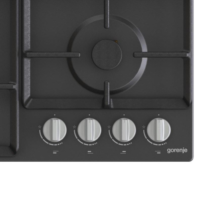 Gorenje GW641EXB indbygnings-gaskogeplade – 60 cm, sort