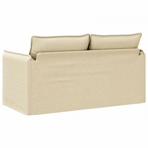 Sofa Creme 195 x 82 x 85 cm Metal