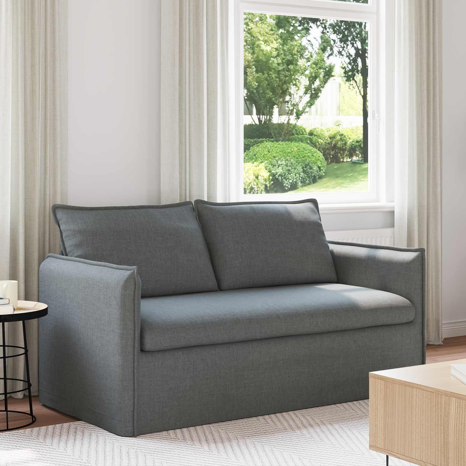 Sofa i stof - mørkegrå, 156 × 82 × 85 cm