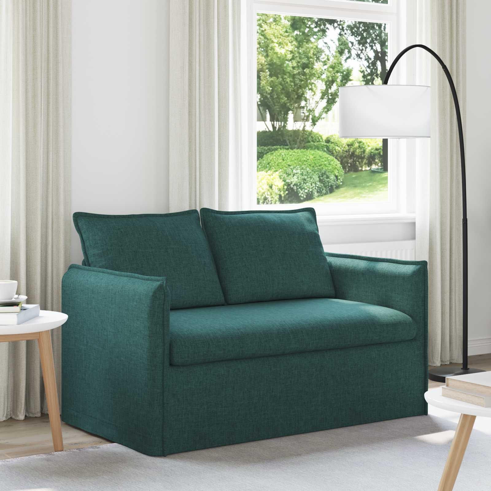 Sofa i stof - mørkegrøn, 136 × 82 × 85 cm
