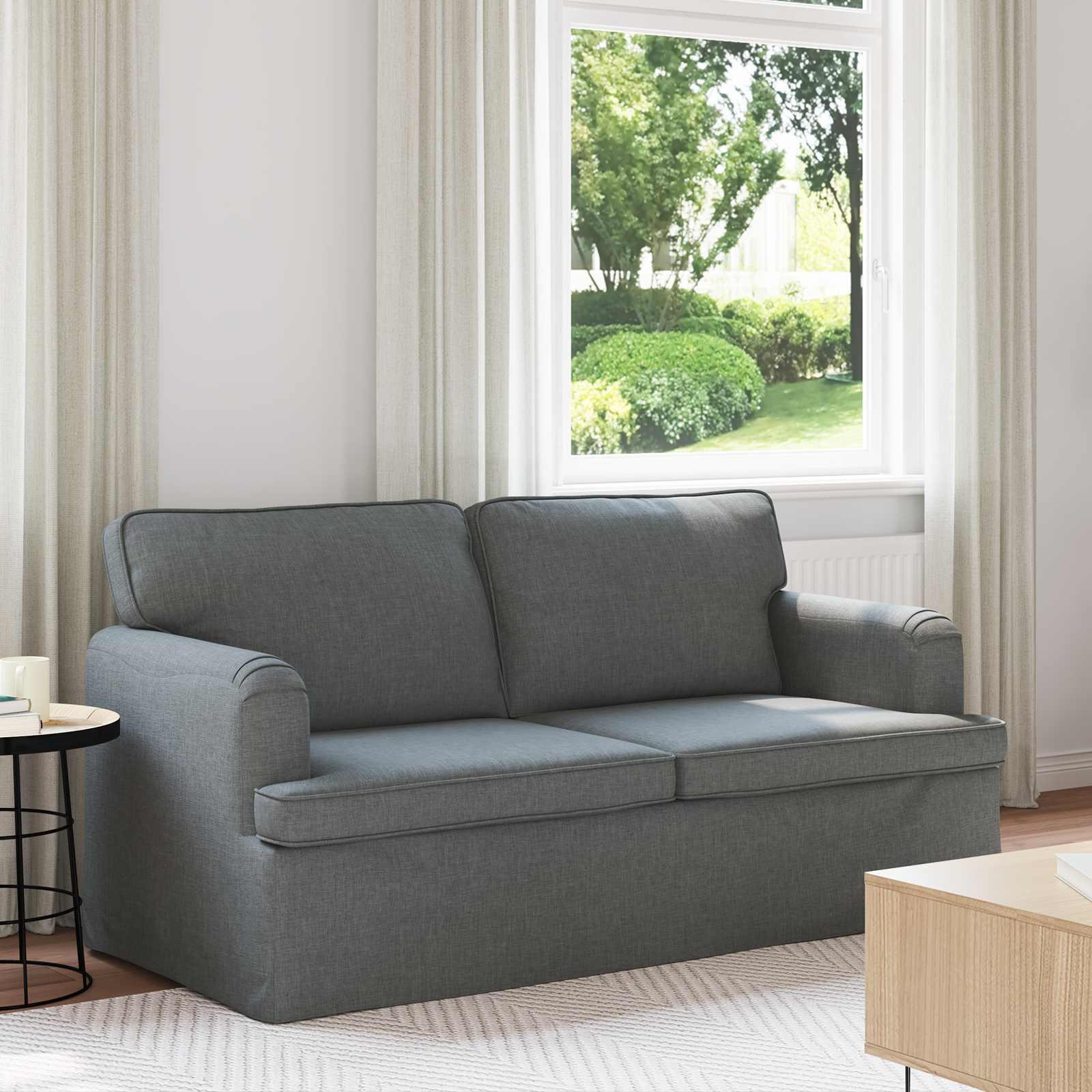 Sofa i stof - mørkegrå, 162 × 80 × 85 cm