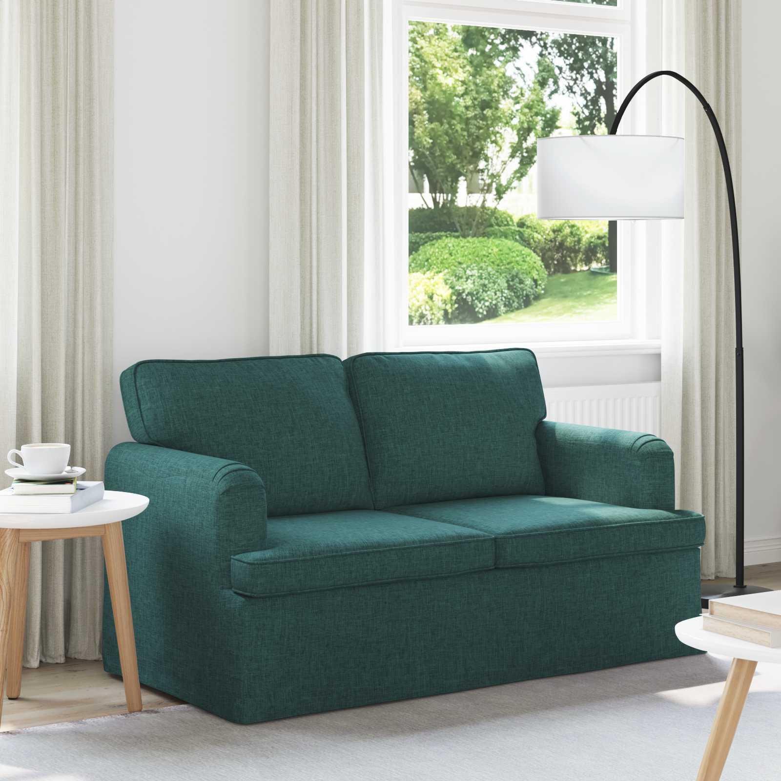 Sofa i stof - mørkegrøn 144 × 80 × 85 cm