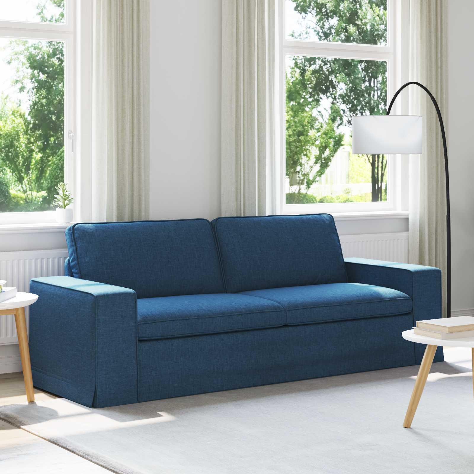 Sofa Blå 222 x 80 x 82 cm Metal