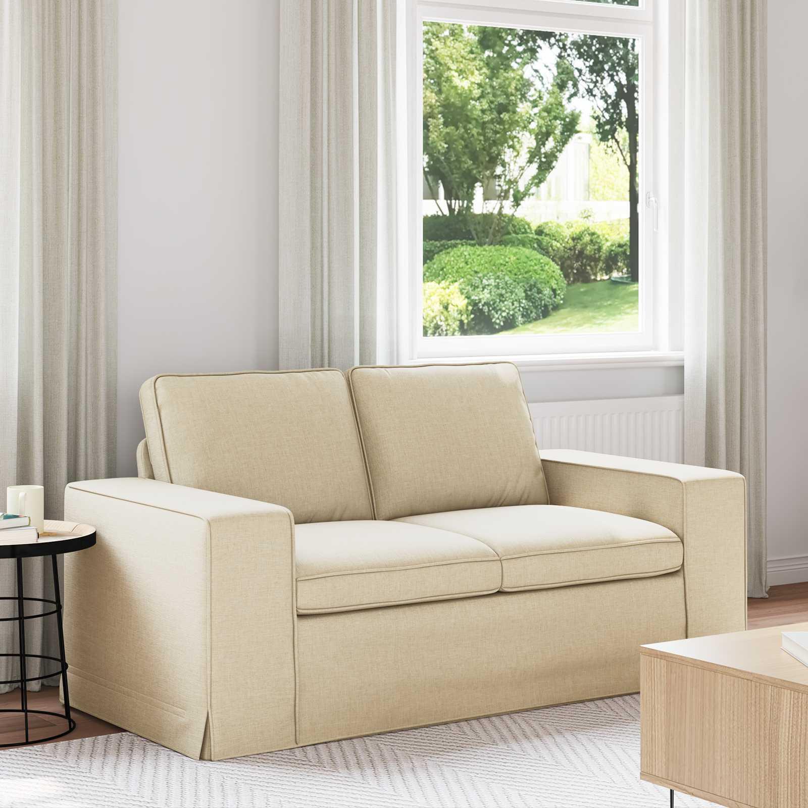 Sofa 103 X 80 X 82 Cm Stof - Creme / 120 cm