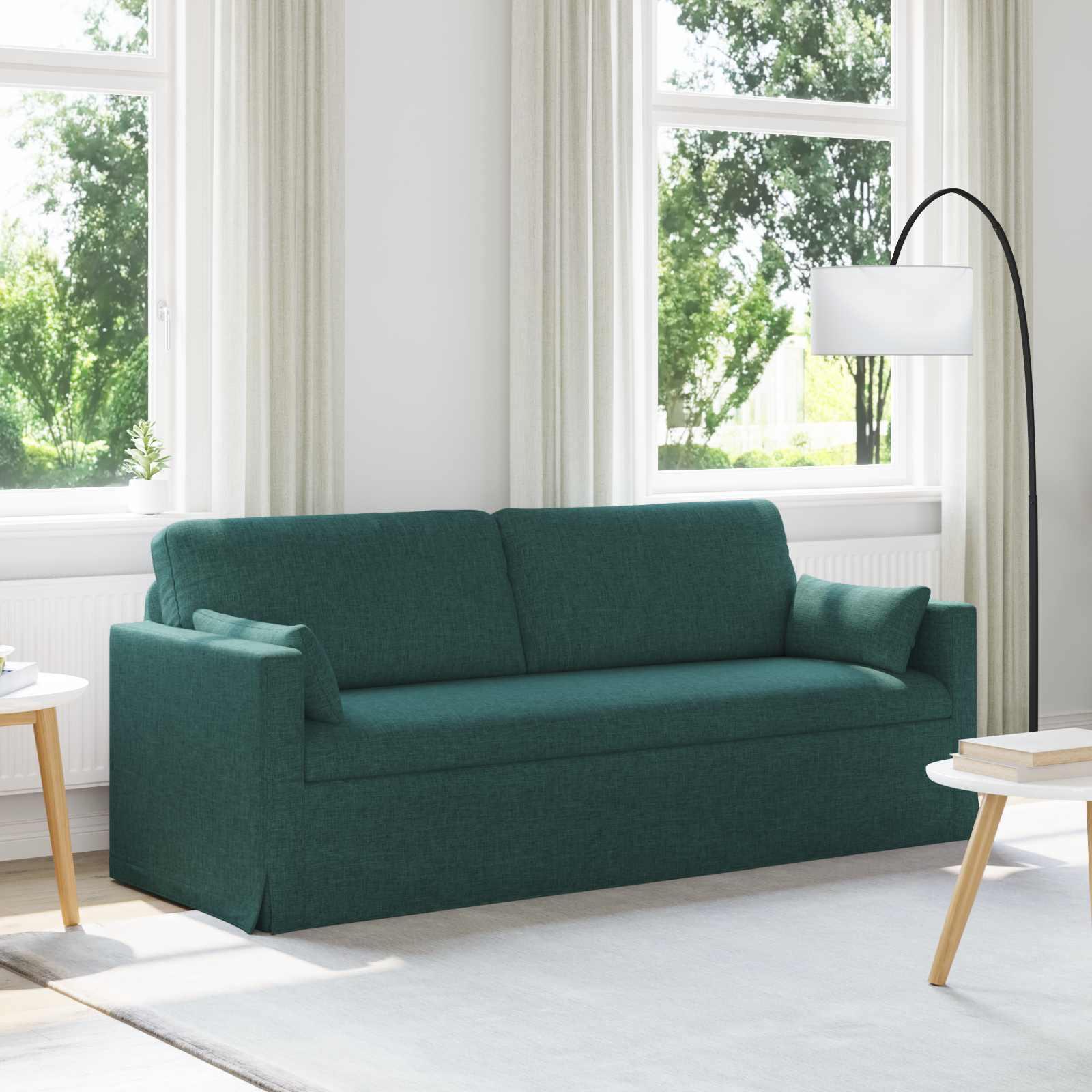 Sofa 78 X 78 X 80 Cm Stof - Mørkegrøn / 180 cm
