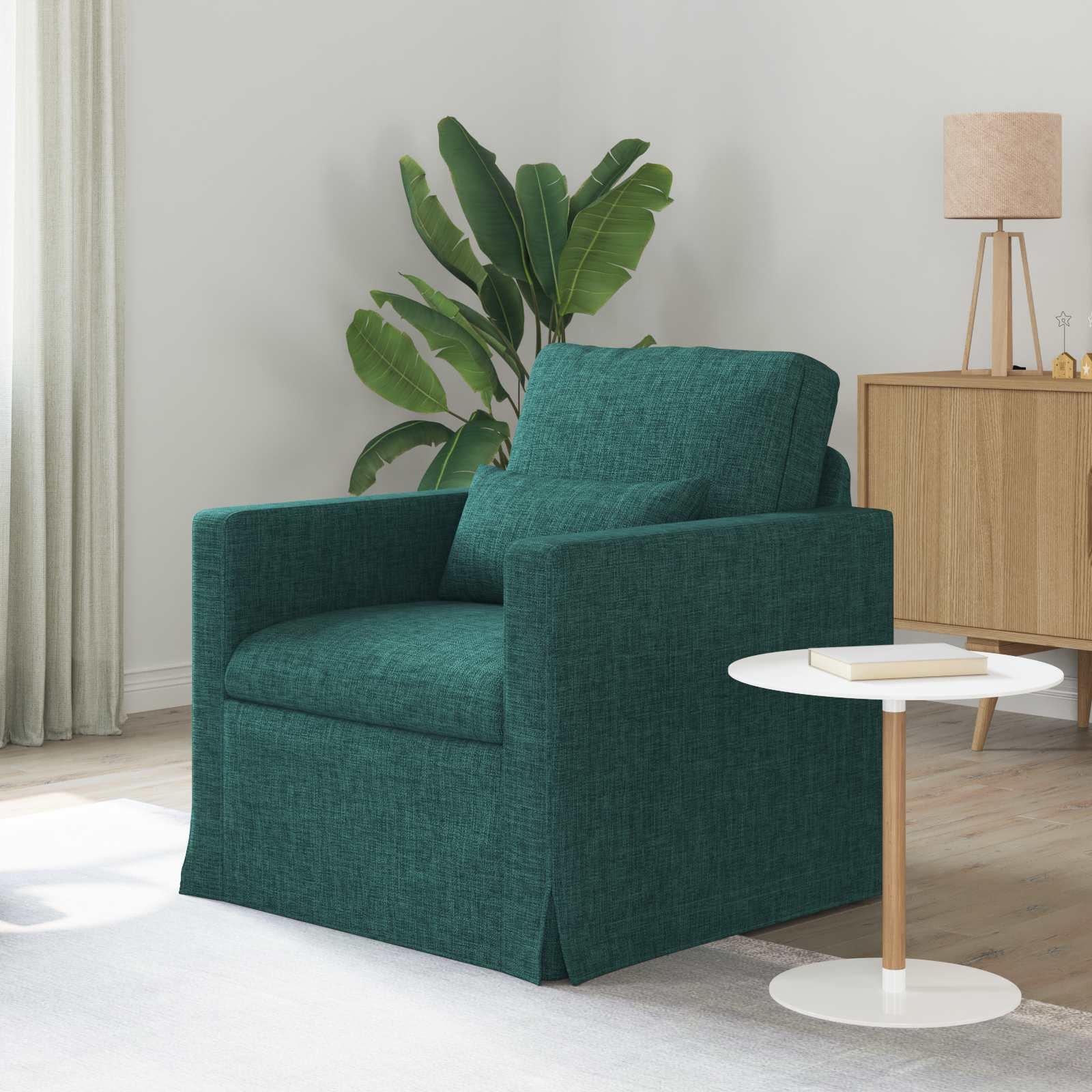 Sofa 78 X 78 X 80 Cm Stof - Mørkegrøn / 60 cm