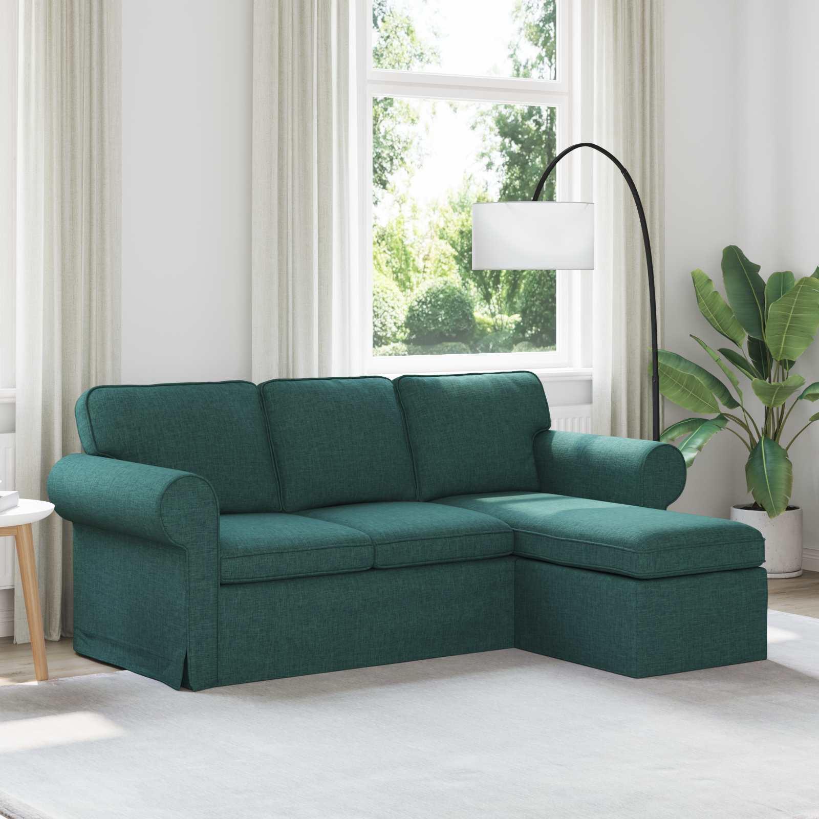 Sofa Mørkegrøn 215 x 138 x 80 cm Metal
