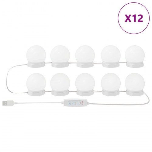 Spejl Lygter 12 stk Hvid 4.5 x 4.5 x 4.8 cm Plastik