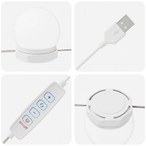 Spejl Lygter 12 stk Hvid 4.5 x 4.5 x 4.8 cm Plastik