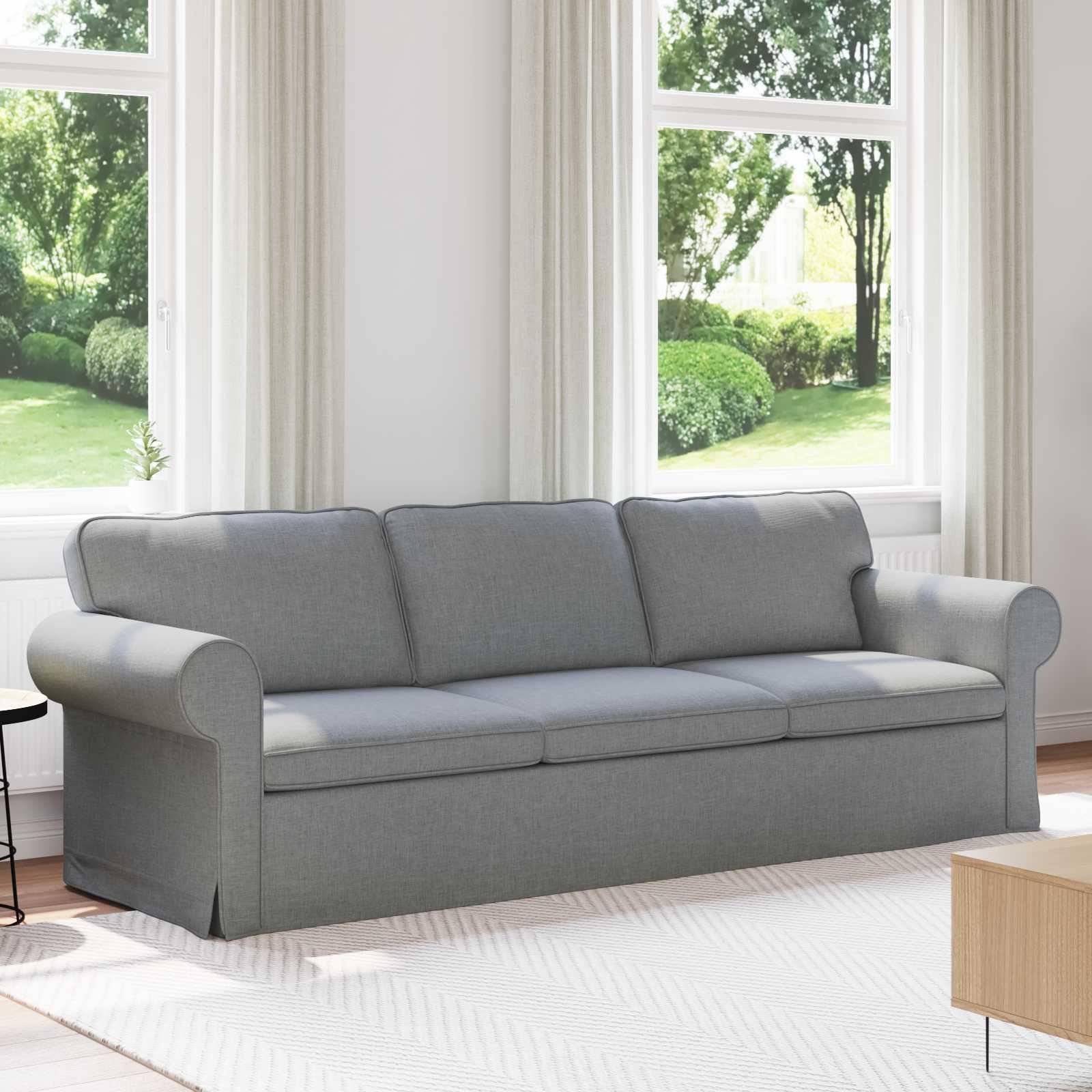 Sofa Lysegrå 215 x 82 x 80 cm Metal