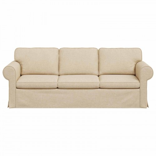 Sofa Creme 215 x 82 x 80 cm Metal