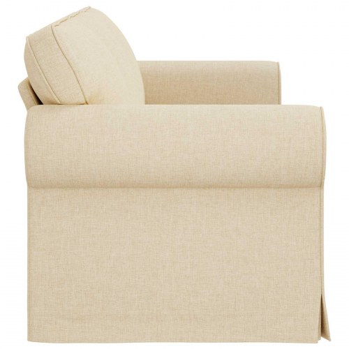 Sofa Creme 215 x 82 x 80 cm Metal